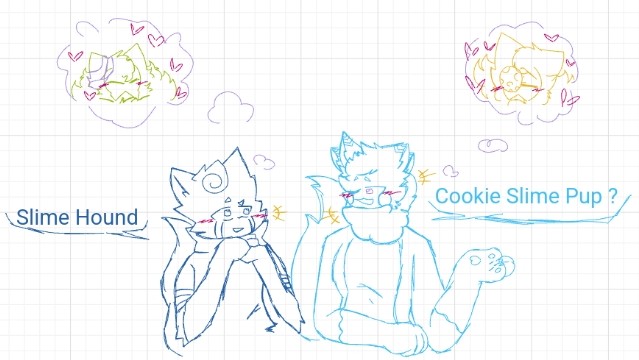 BlueBlushArctic's tweet image. *Balao* Mulher Casal Ship Love 
Friends Crush 💕💕 By Mind x Cookie Slime Hound and Lang x Slime Hound 💕💕
#kaijuparadise
#kaijuparadiseart 
#kaijuparadiseoc
