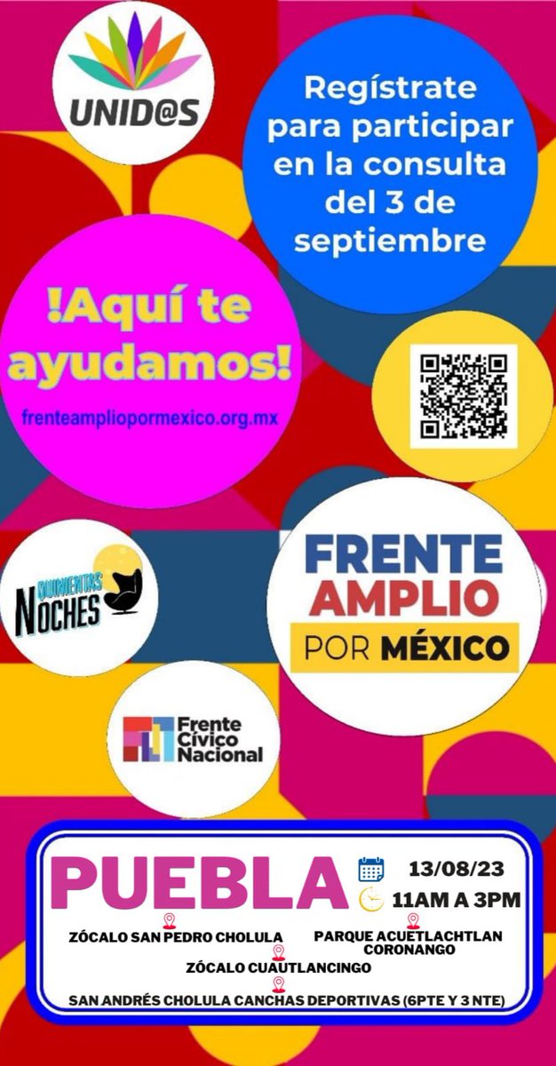 FCN_Pue's tweet photo. ¡Domingo 13 de de agosto!
En Puebla y varios municipios del estado y ciudades del país. 
San Pedro, San Andrés, Cuautlancingo, Atlixco, zócalo de Puebla…. https://t.co/ecLHWVPxB8