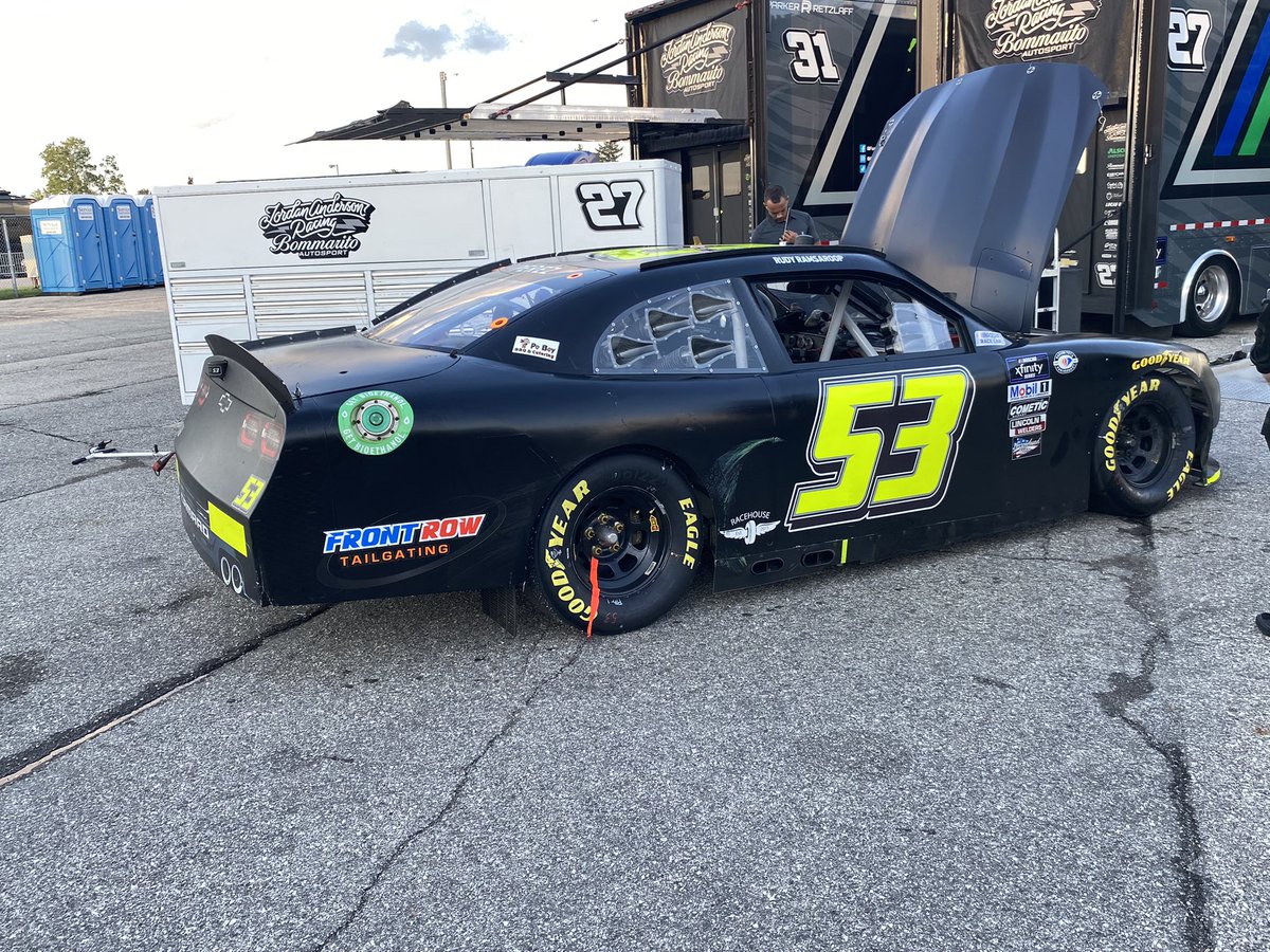 Brad Perez took his car behind the wall after coming back to run a few laps.

He’s the first one out of the race.

#NASCAR #Pennzoil150