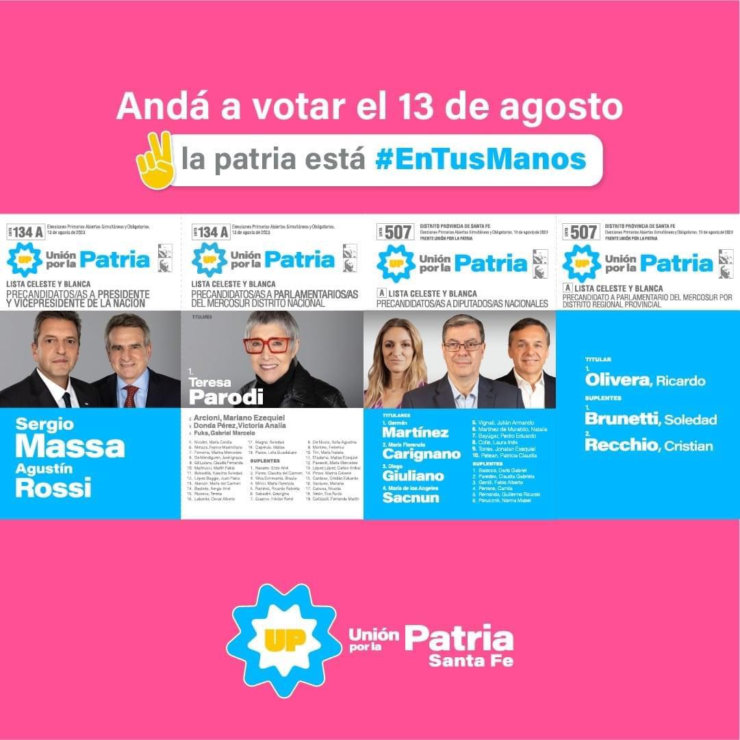 PjWheelwright's tweet photo. Este Domingo 13 de Agosto! Votamos Sergio Massa Presidente 🇦🇷 https://t.co/ZMEUXheRCW
