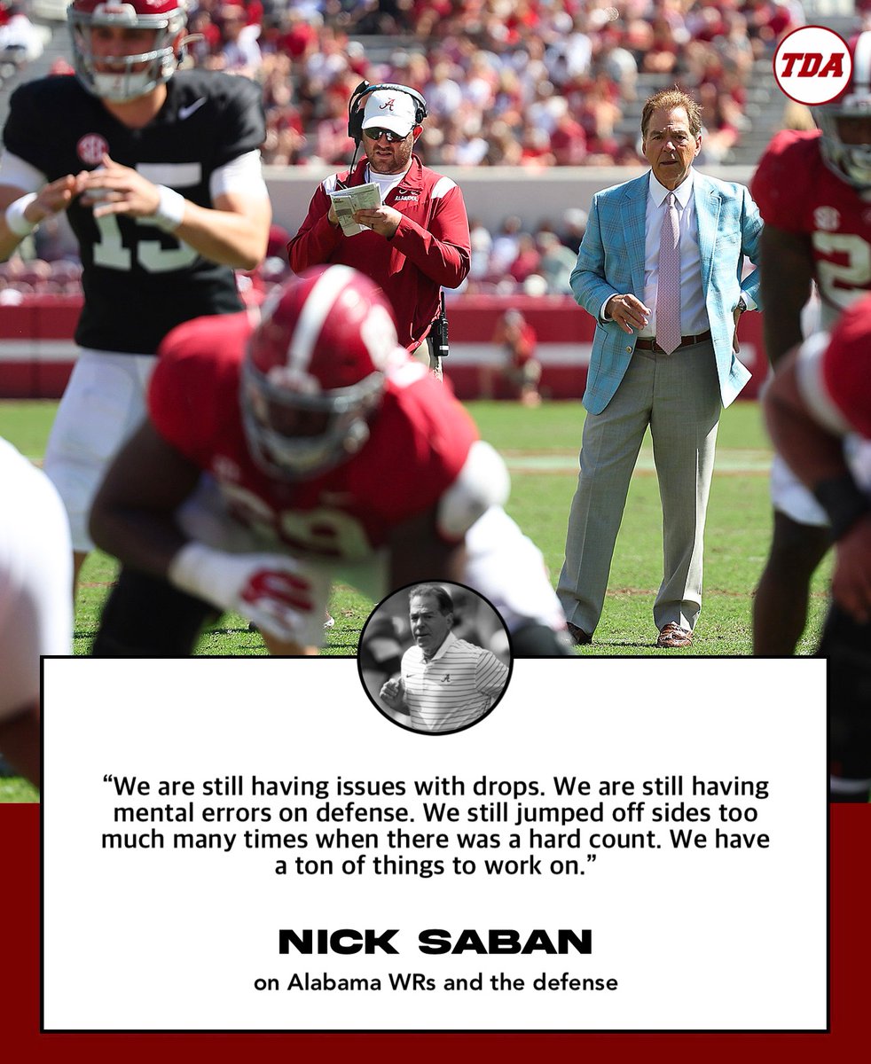 Nick Saban pointed out the mental errors that took place in today's scrimmage.