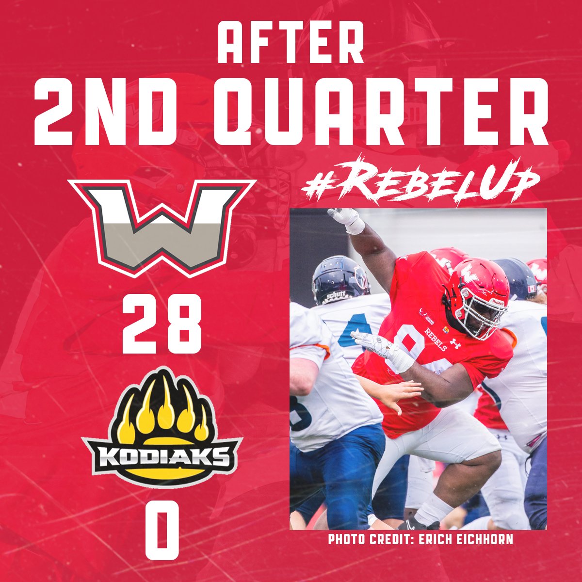 Rolling into half time! #RebelUp