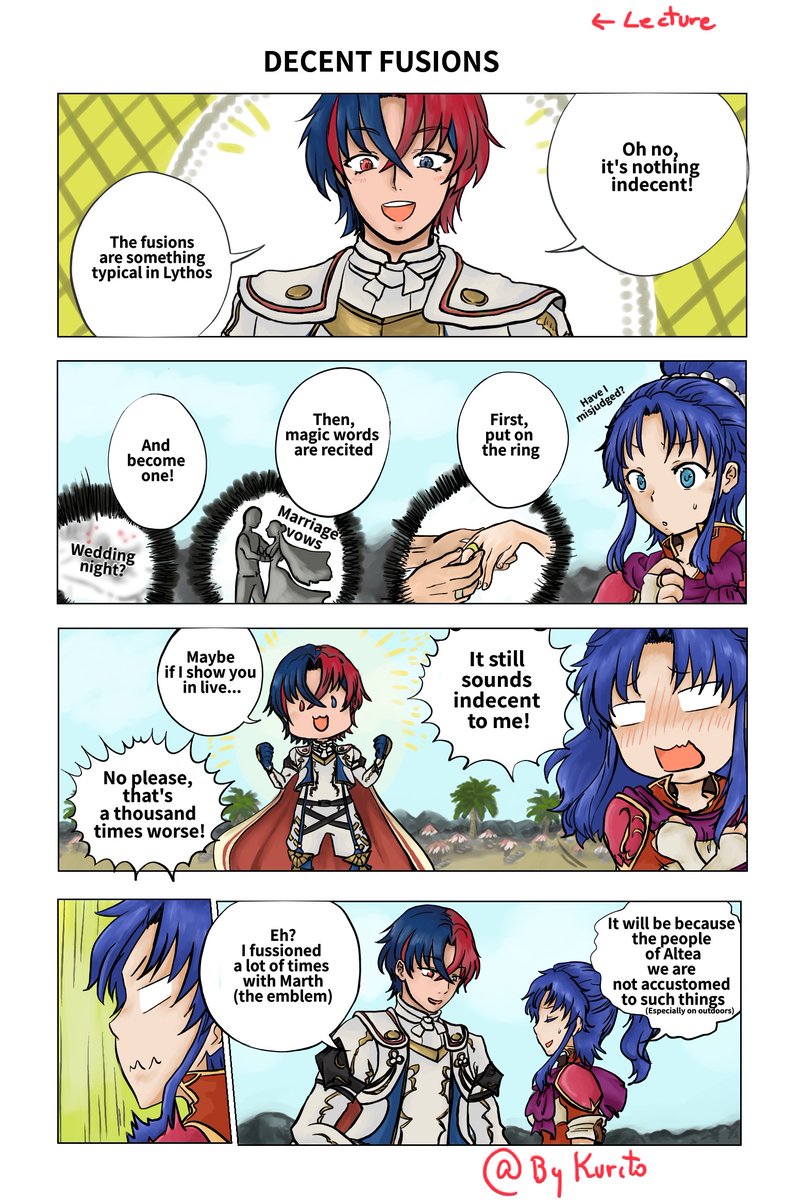 ByKurito's tweet photo. I think this is the best way to place continues. 
I actually quite like F Kris X M Alear. 
So we have a continuation :)

#FireEmblem #FireEmblemHeroes #Kris #Alear #manga #fanart #ファイアーエムブレム #FireEmblemKrisDay https://t.co/6MMO2dDIbC