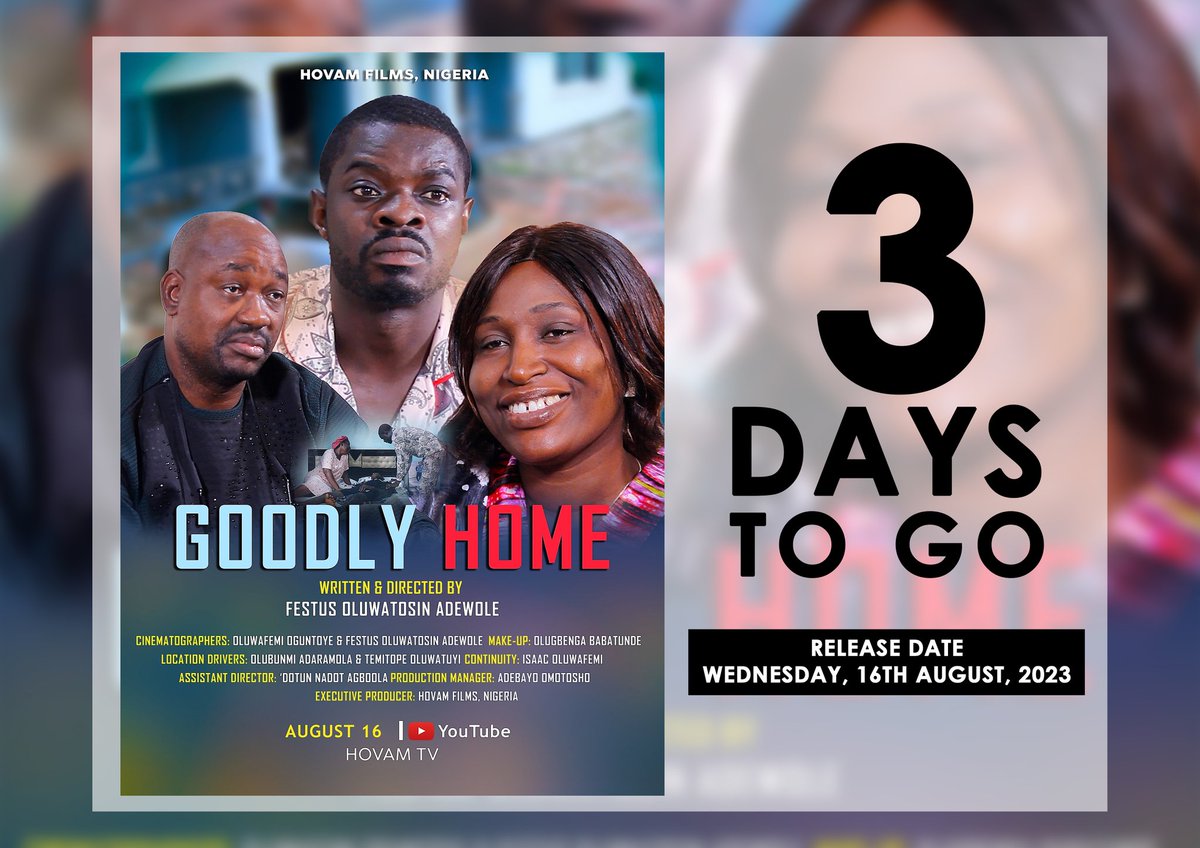 FESTUSADEWOLE's tweet photo. This movie is an eye-opener packaged by divinity for humanity.
Watch Out!
#HOVAMTV #HOVAMFILMS #HOVAM #GOODLYHOME https://t.co/jvwOCjzEQz