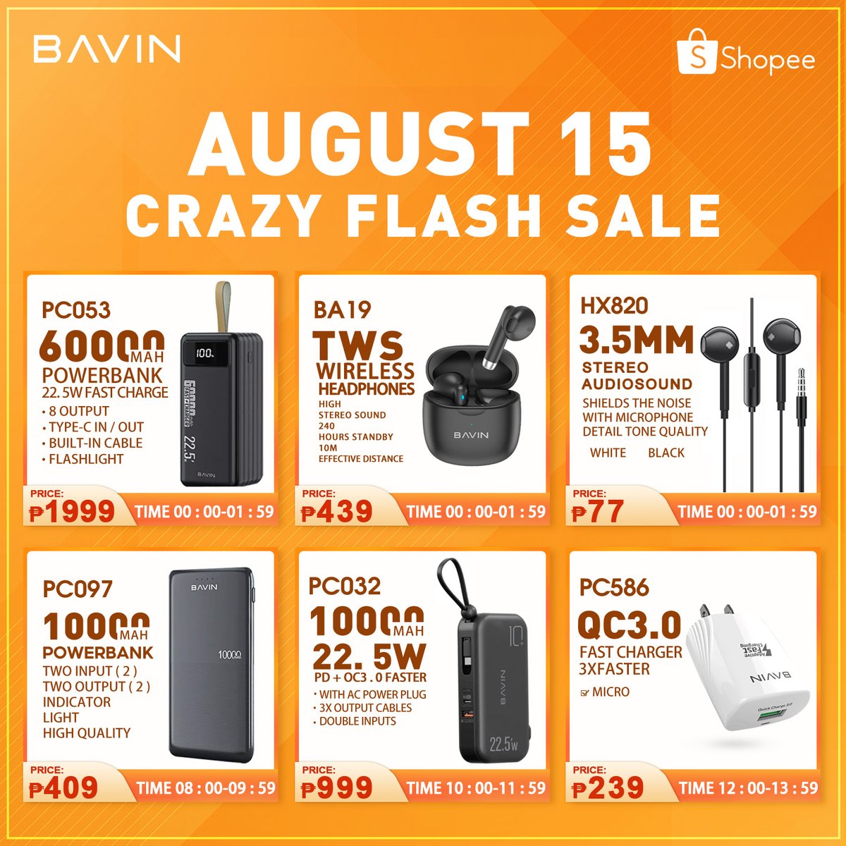 BavinOfficial's tweet image. Hi KaBAVIN!📷 SPOILER ALERT 📷
📷August 15, 2023, Crazy Limited Flash Deals!📷
Save the date and enjoy limited Flash Deals!📷

Don't miss the chance KaBAVIN!
📷Shopee: shopee.ph/bavin.ph
Happy PAYDAY SALE mga KaBAVIN!📷
#ChooseBAVINmobileaccessories
#ilovebavin
#bavinph
