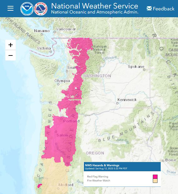 NWCCInfo's tweet image. Fire officials are prepositioning initial attack resources throughout the NW in preparation for extreme heat and fire weather watches and warnings across most of the geographic area. Please know and follow local fire restrictions to stop any new human caused fires.