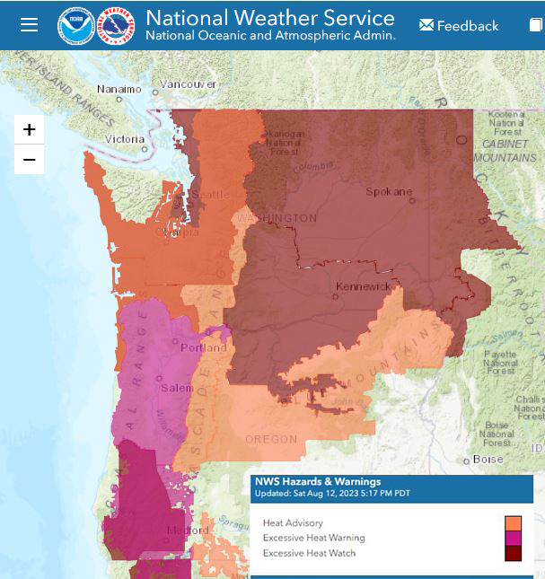 NWCCInfo's tweet image. Fire officials are prepositioning initial attack resources throughout the NW in preparation for extreme heat and fire weather watches and warnings across most of the geographic area. Please know and follow local fire restrictions to stop any new human caused fires.
