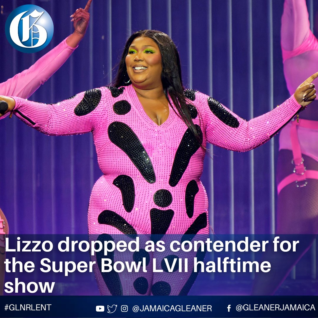 JamaicaGleaner's tweet photo. Lizzo has reportedly been dropped as a contender for the Super Bowl LVII Halftime Show. The Truth Hurts star, 35, is being sued by three of her former backing dancers for alleged sexual harassment.

Read more: https://t.co/mMkzmRxx2C #GLNREnt https://t.co/iE4kZNnPNa