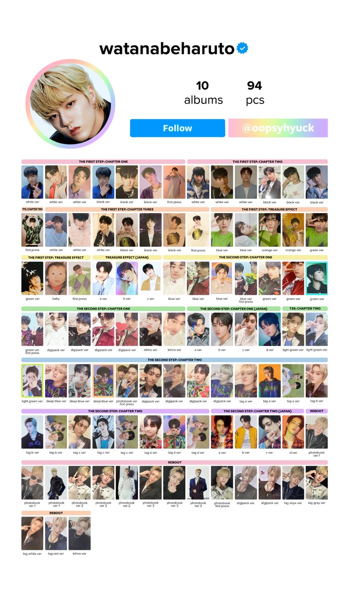 TREASURE HARUTO PhotoCard ハルト　カード TREASURE 3rd MINI ALBUM [LOVE PULSE] Haruto's photobook photocard