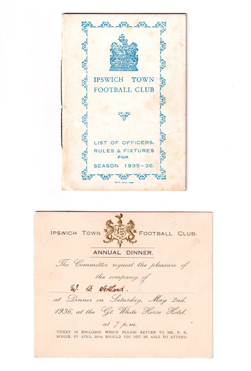 James Ager (@jamesager91) on Twitter photo The latest additions to my #itfc collection come from the 1935-36 season and include some lovely match notification cards which were sent, by post, to reserves captain William 'Bill' Scotland! βοΈ
<a href="/twtduk/">TWTD.co.uk - #itfc</a> @ITFC_SLO <a href="/ITFCMemorabila/">Town Collectables</a> @susanagardiner The latest additions to my #itfc collection come from the 1935-36 season and include some lovely match notification cards which were sent, by post, to reserves captain William 'Bill' Scotland! βοΈ
<a href="/twtduk/">TWTD.co.uk - #itfc</a> @ITFC_SLO <a href="/ITFCMemorabila/">Town Collectables</a> @susanagardiner