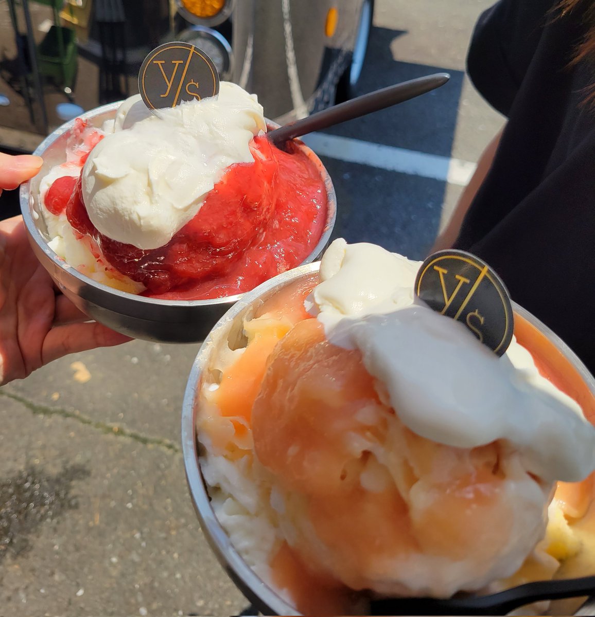 下にスポンジがあってケーキみたいなかき氷でした🍧