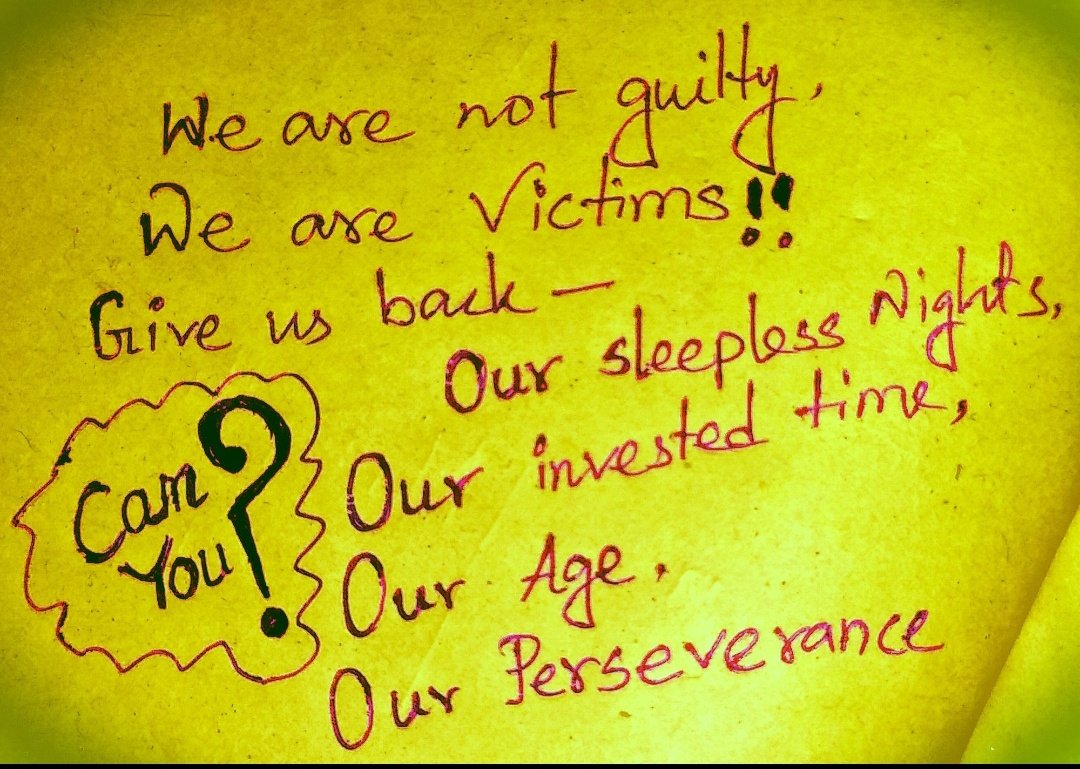 #WeNeedOrdinanceForBED
#WeWantBEDInPRT
Someone's instructions, someone's decision, why should we be punished!? <a href="/EduMinOfIndia/">Ministry of Education</a> @ncteDelhi <a href="/PMOIndia/">PMO India</a>
<a href="/MamataOfficial/">Mamata Banerjee</a> <a href="/BJP4India/">BJP</a>
Why should crores of BEd student's future be destroyed!?  #WeNeedOrdinanceForBED