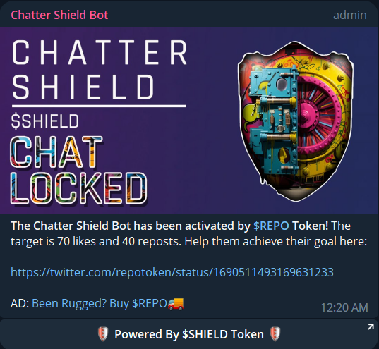 Chatter Shield tweet media