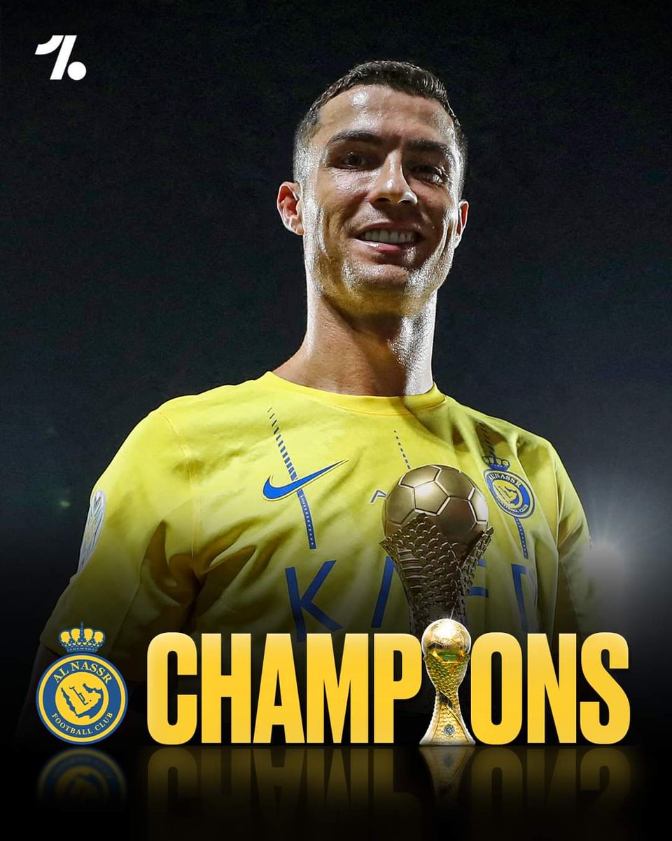 answapon's tweet photo. CRISTIANO RONALDO GETS HIS FIRST TROPHY WITH AL-NASSR AS THEY WIN THE ARAB CLUB CHAMPIONS CUP 🏆

#CristianoRonaldo #AlNassr #Ronaldo #champion https://t.co/eIOrIDuTam