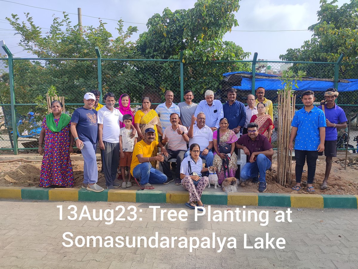 lalli_bv's tweet photo. 🌱🌱 *13Aug23 - Tree Plantation @ Somasundarapalya Lake* 🌱🌱

Thanks to BBMP Team for helping us in the tree plantation today.  Thanks to all the residents for joining the plantation drive. 

*Photos*: https://t.co/pfmkj2zGFx

@BPACofficial
@SSPalya_Lake

🌱*Keep Planting* 🌱 https://t.co/PpHS9mdlt9