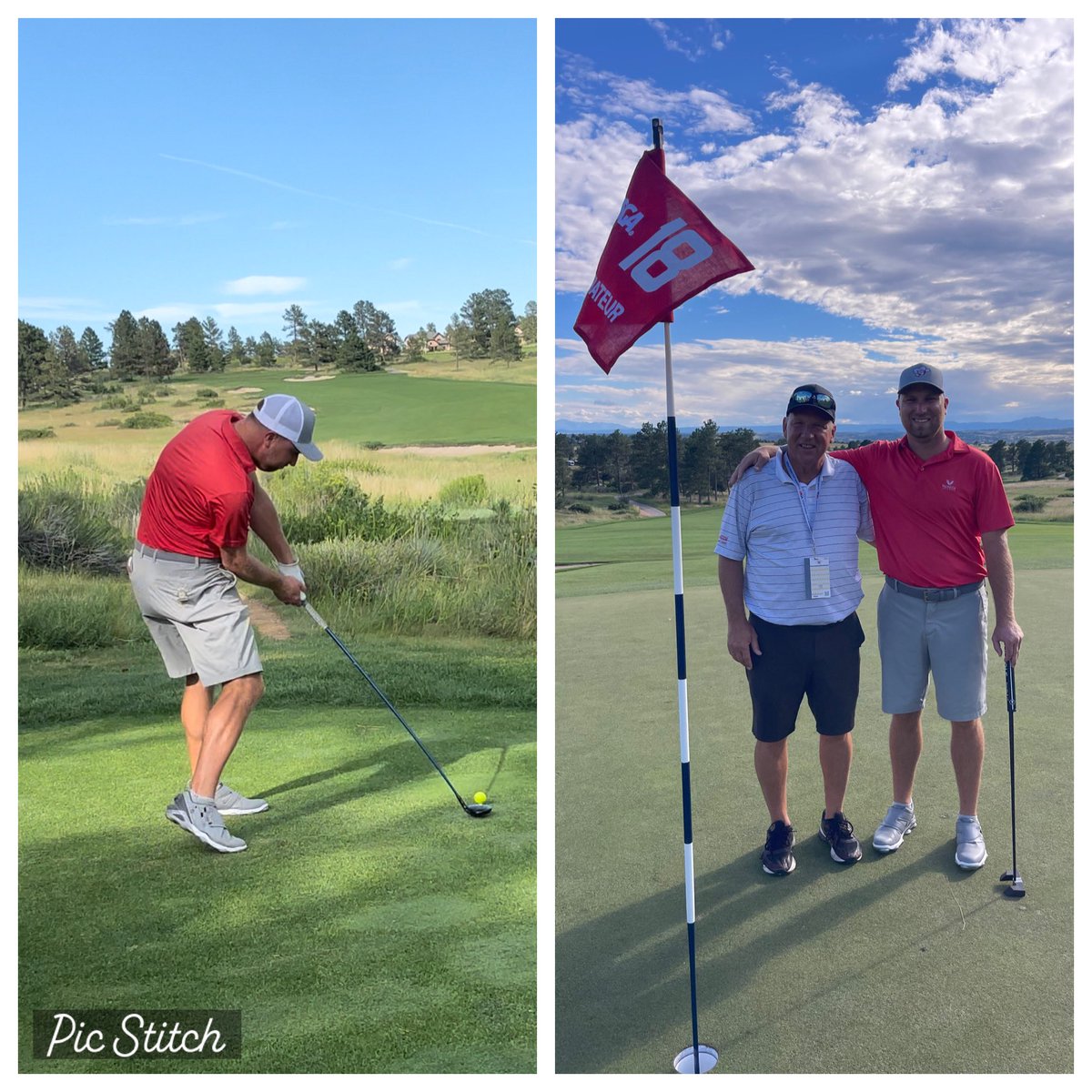 Jjsnider67's tweet photo. That day when you w/ur boy @USGA #usam & get that practice round paring with THE Man in #Kentuckygolf @EKUMensGolf Coach JT…. #witness #wetalkinaboutpractice #iseeya #dadtoo #looperforelife #kyproud https://t.co/CU1RhyZsHo