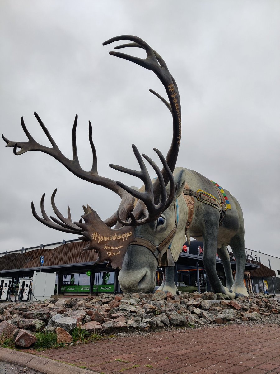 MillingtonSally's tweet image. Morning 5km run. 
Following a trail which I'm not sure I was meant to be on 😬 didn't see a single other person though. A bit cloudy but nice colours around the lake and a huge reindeer! Happy Sunday! 😀🏃‍♀️🇫🇮 #Akaslompolo #Yllas #Running