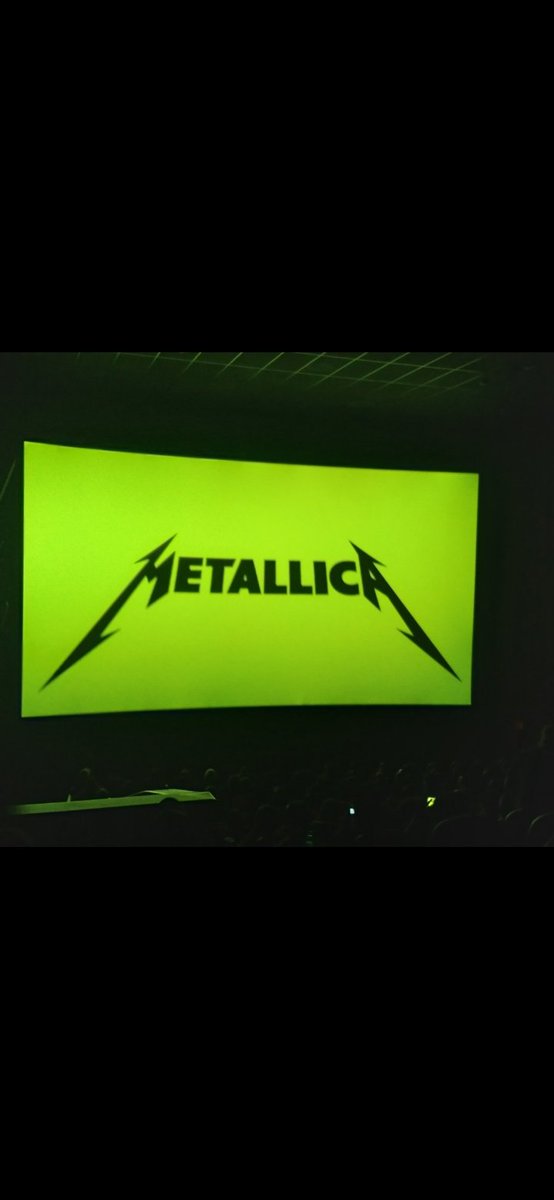 bowiehetfield's tweet photo. Photographs of the happiest and greatest day of my life, yes, the premiere of 72 seasons in the cinema. Seeing the boys on the big screen has been the best thing he could experience. I love you guys with all my heart.😊🍀🤘🏻💀🖤
#MetallicaCinemaMemories 
@Metallica https://t.co/0xZsHTPUAW