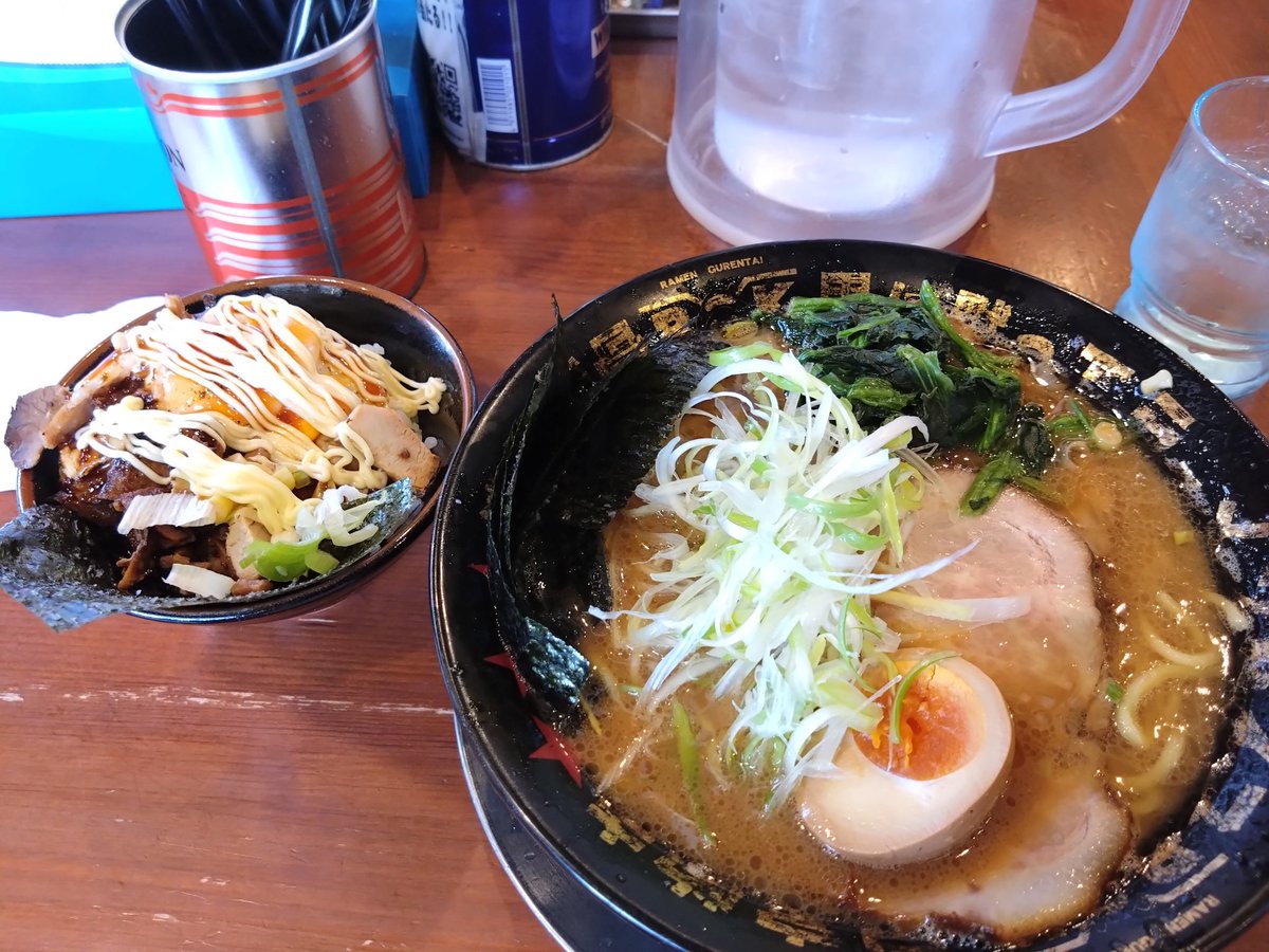 y3541's tweet photo. 3連休ラストは熊本で麺活
・馬力屋＠菊陽町「豚骨醤油馬力スペシャル」
＃熊本グルメ
＃ラーメン https://t.co/eB86q5FXSs