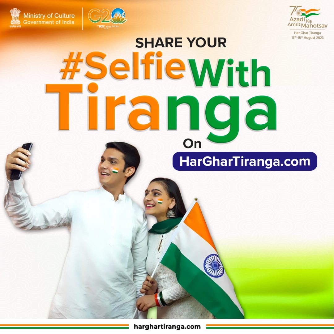 Let's paint the internet with the spirit of #HarGharTiranga! Hoist the National Flag at home, click a #SelfieWithTiranga & upload on harghartiranga.com 🇮🇳. Do it now!