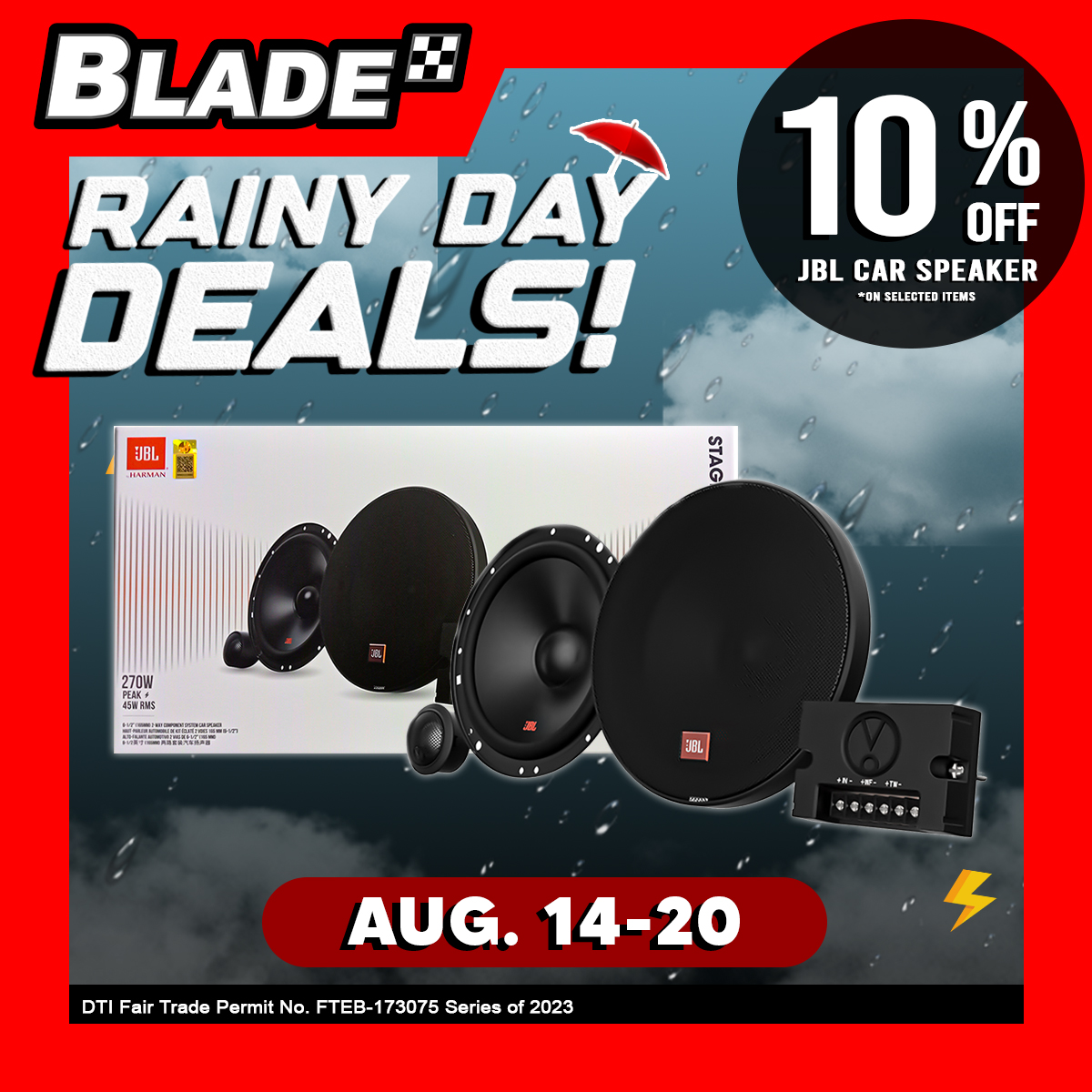 lookosale's tweet image. Up to 50% OFF on a wide range of Car/Motorcycle Accessories this August 14-20, 2023! 🌧️
#itsBladeitsBetter #BladePH #looksale #lookosale 💯
 
lookosale.com/deals/blade-ra…