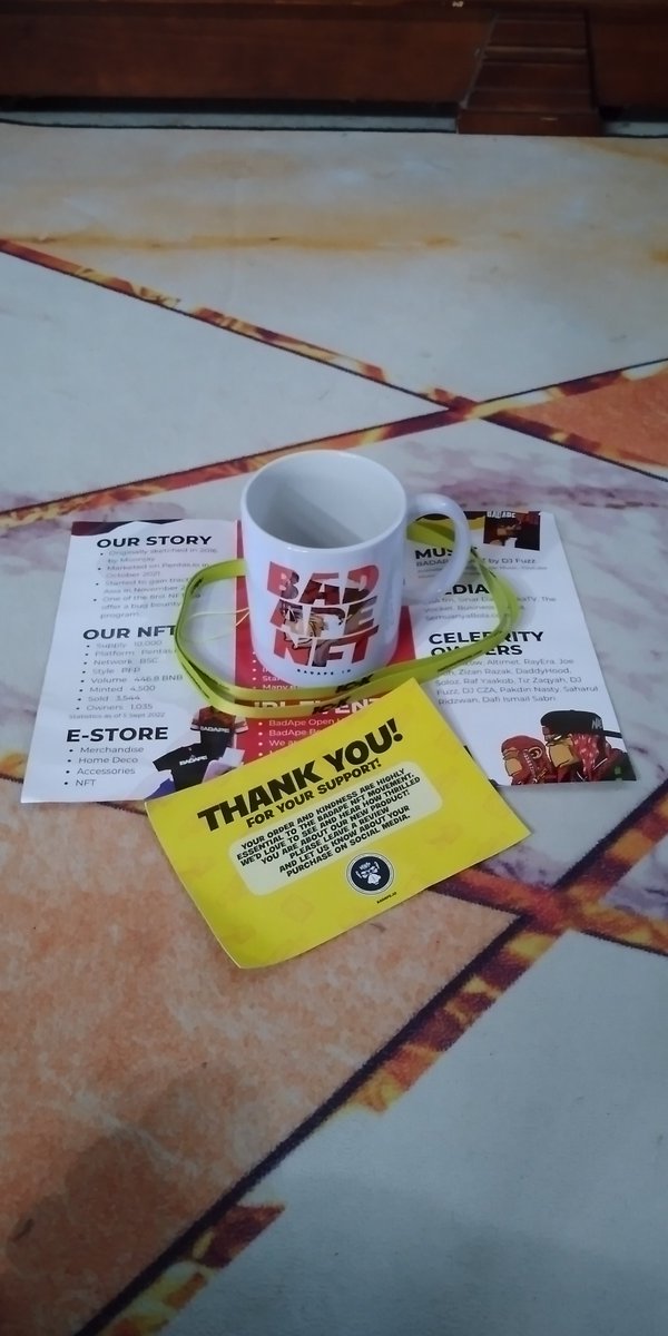 Ya Salam Syukur &amp; Tqsm <a href="/BadApeNFT/">BADAPE NFT Official</a> 4 This Wonderful #mug Me A Happiest Holder &amp; Winner Yeay #nft #pentasio 🤠✌️