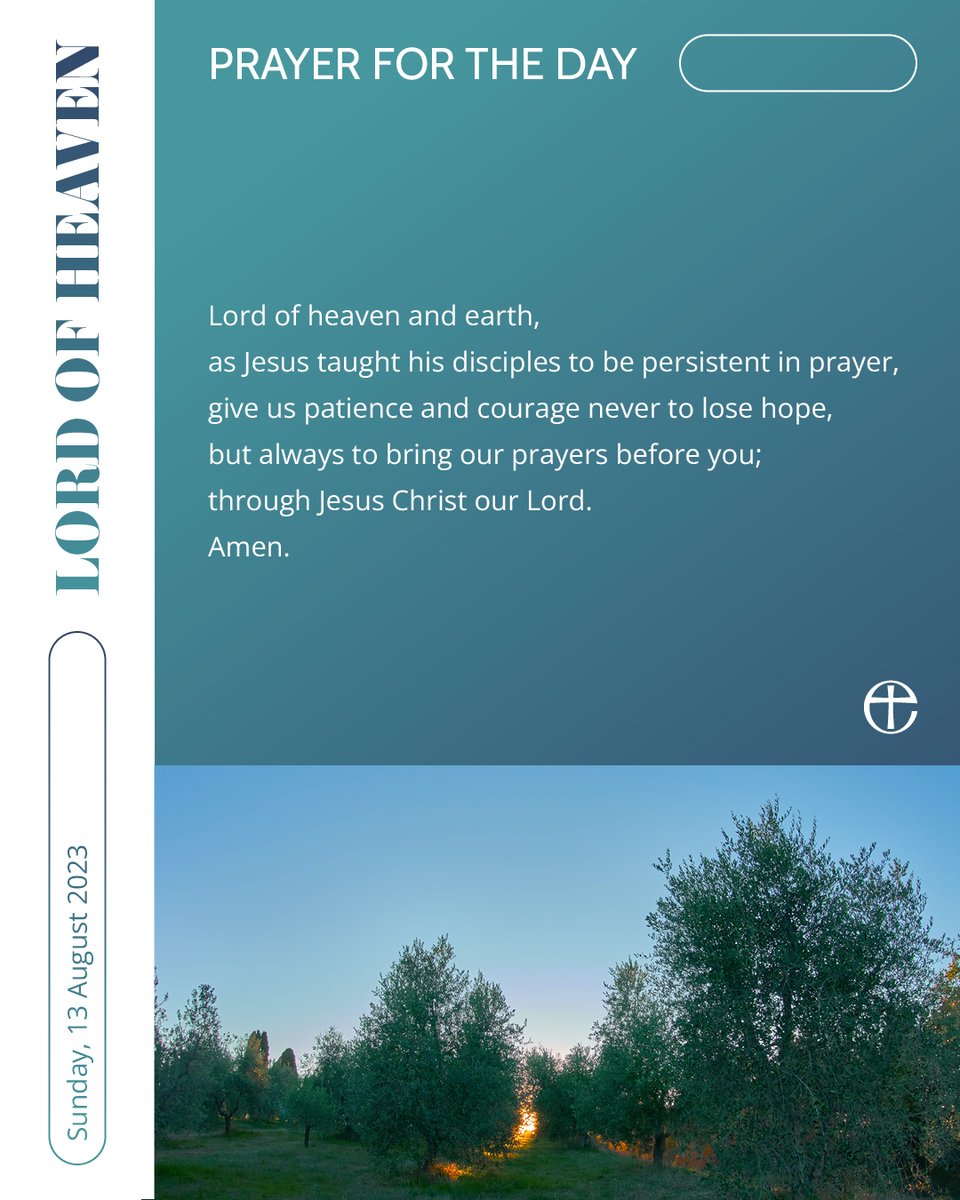 Join in with us and thousands of others praying these words today.

Access a spoken version of today's prayer at cofe.io/TodaysPrayer.