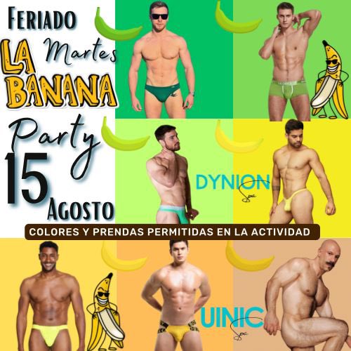dynionspa1's tweet photo. Feriado 15 de Agosto La Banana Party  Iniciamos de 14:00 a 21:00 hrs Te Esperamos https://t.co/lUGvrKMC60