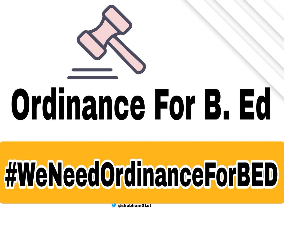 bcsmup's tweet image. #WeNeedOrdinanceForBED

कब तक बीएड अभ्यर्थियों को ही सजा दी जाती रहेगी?
कब तक बिना किसी जुर्म के ही हमारे सपनों को रौंदा जाता रहेगा!?
सरकार कब अपनी चुप्पी तोड़ेगी और अध्यादेश लाने पर काम तेज कर बीएड अभ्यर्थियों को PRT के योग्य बनाएगी? @ncteDelhi @PMOIndia @dpradhanbjp @Aamitabh2