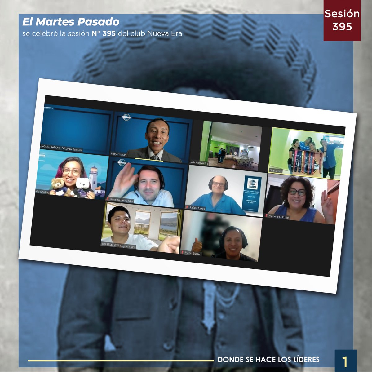 Club_Nueva_Era's tweet image. El Martes pasado conocimos más sobre "Emiliano Zapata", en la sesión #395. La #Toastmaster de la noche fue Miguel Mora, la educativa a cargo de Eddy Guaran, los Table Topics fueron a cargo de Mario Guaran y la Evaluación General a cargo de Natalia Garibay.