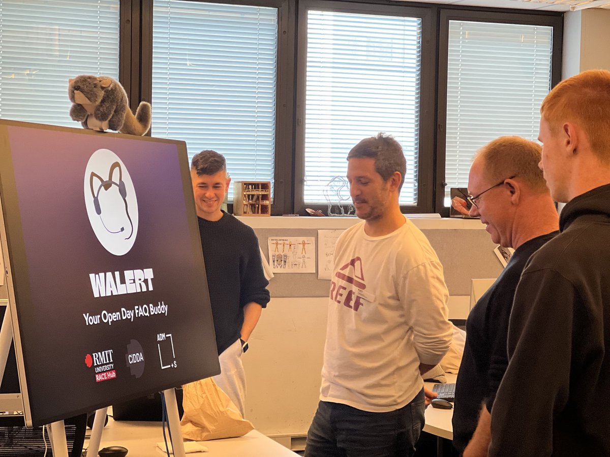 rmit_cidda's tweet photo. @RMIT #NextFest#OpenDay is on!
Come to Building 14, Level 11, Room 36 to talk to our chatbot #Walert!
@RMITComputing @AdmsCentre @rmit_cidda https://t.co/8ucreGtI0W