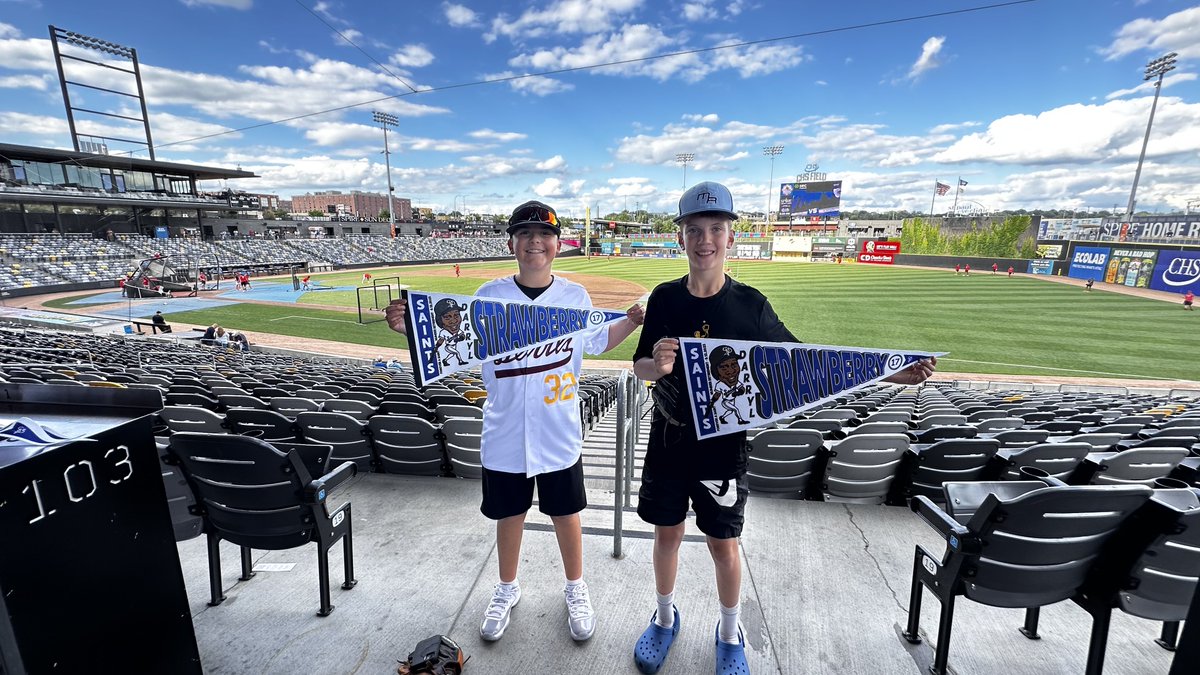 CarverCoGuy's tweet photo. “B” insisted on wearing his @LKeaschall @ASU_Baseball jersey to the @StPaulSaints game tonight. Said he can’t wait until #32 makes his way to St. Paul, and later to the @Twins  #SunDevilFam 🔱 https://t.co/S2lSRSKiOy