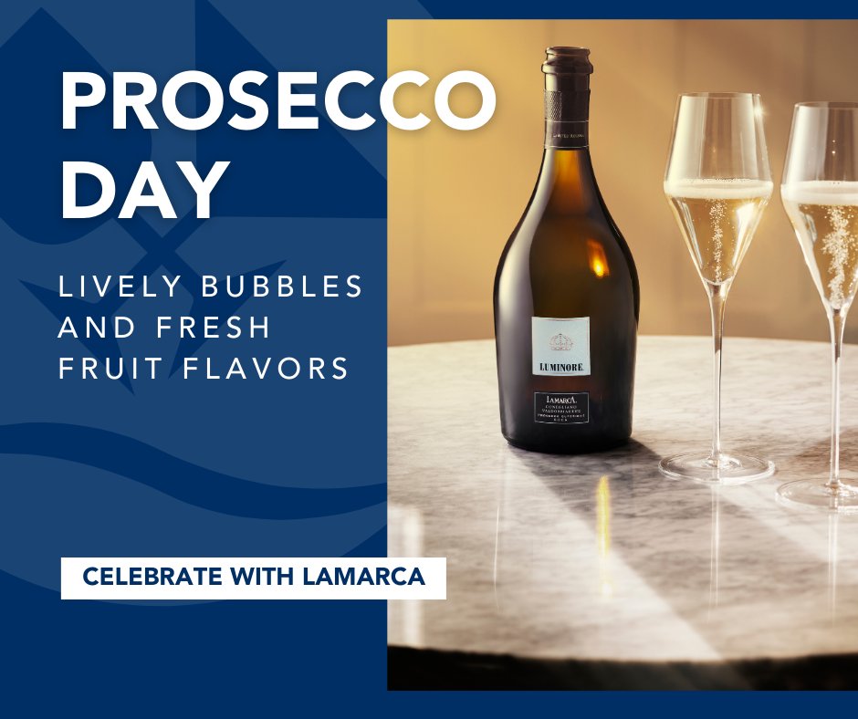 Add some ✨ to your #ProseccoDay with one of Italy’s finest wines: La Marca Luminore Prosecco! La Marca's 90-point Prosecco can add a playful pop, and the #Prosecco's variety of sizes (187mL, 375mL, 750mL, AND 1.5 L) are the perfect pair for any size party! 🍾 #LaMarca