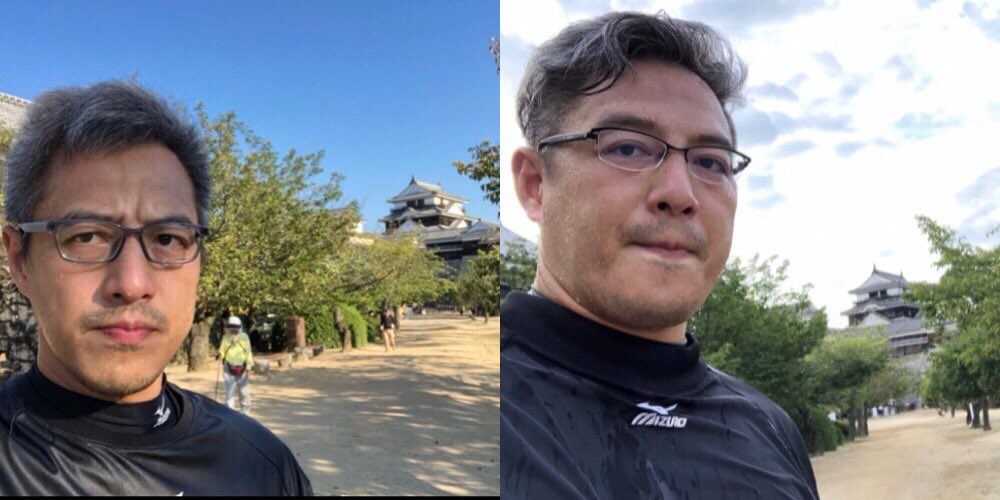 takamav's tweet image. 1年ぶりの松山城。
30kgダイエットの成果。笑
今日←→1年前

#健康増進
#減量じゃなくてダイエット
#松山市
#野村道場