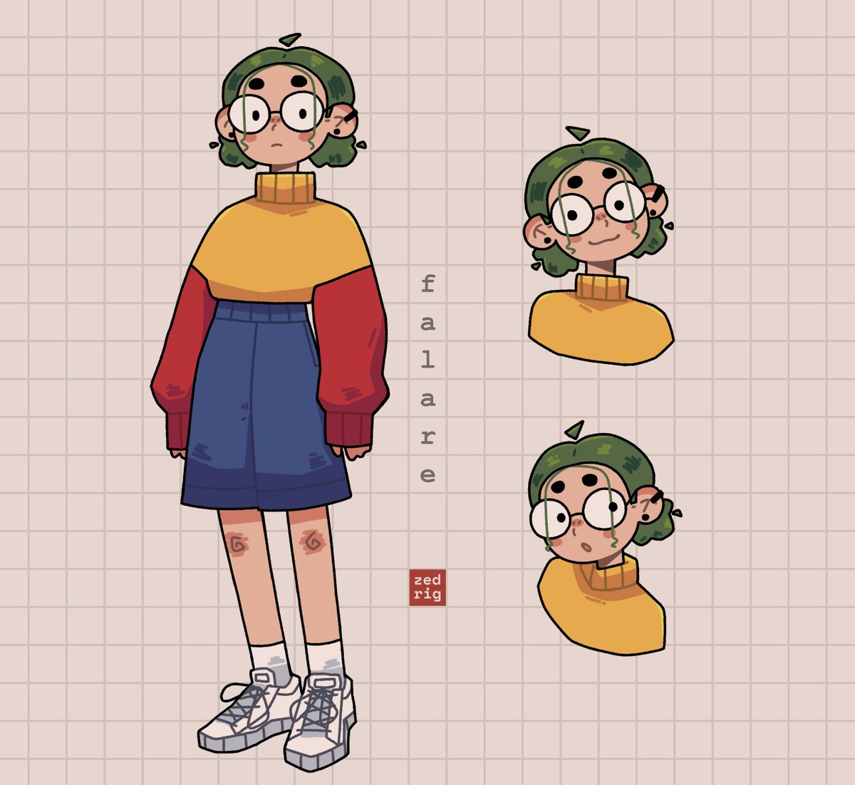 zedrig_'s tweet photo. falare's new design 💚💛❤💙
#zedrigOCs https://t.co/BWa4dJQ3YV