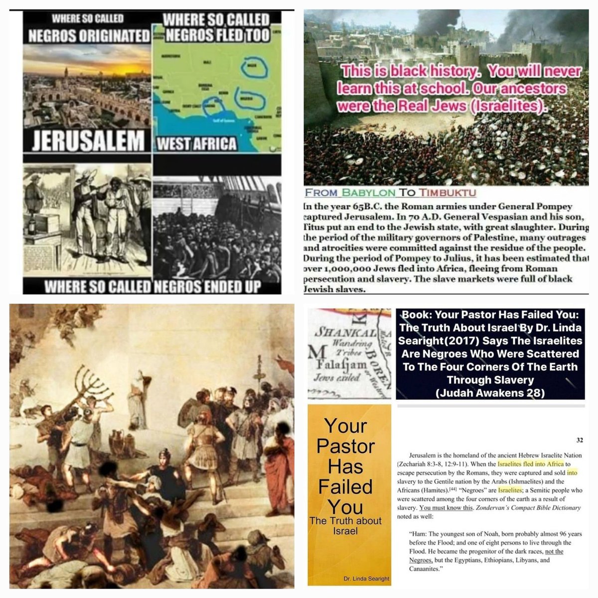 Clovis198729's tweet image. ☆ Ezekiel 36:24 KJV — For I will take you from among the heathen, and gather you out of all countries, and will bring you into your own land.
#ISRAELITEHISTORY
#NEGROES
#70AD