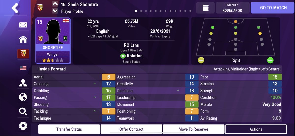 Mr_ManagerFM's tweet photo. “An exciting young winger from @ManUtd who has been criminally underused throughout his career. I’m looking to rectify that. By the end of this season, the entire league will know his name because of how often you lot will be singing it!”- MM to the fans. #FM23 #footballManager https://t.co/5RM1za6CTy