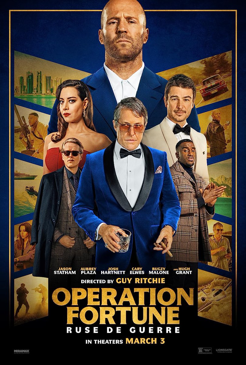 This slick but shallow espionage tale from #GuyRitchie doesn't quite know whether it wants to be a comedy or an action thriller. #HughGrant steals every scene he is in (again) as a sleazy dealer. #Glamourous locations, super yachts and gadgets give #OperationFortune an old...
