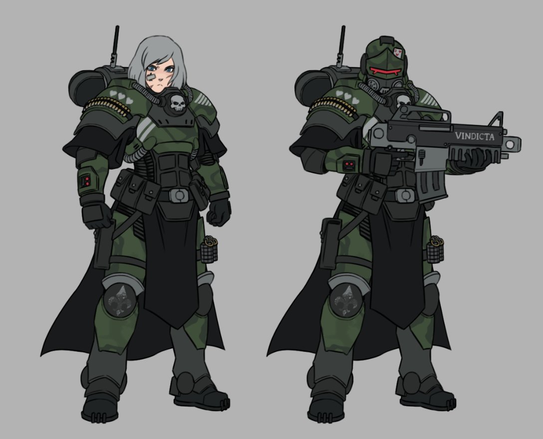 TheGraffitiSoul's tweet photo. While Sister Corinth's situation isn't unique it is still rare to see a Sister of Battle within the chapter's forces. Their previous experience with their old order and ability to inspire supplemented with training under the marines leads to most sisters becoming powerful leaders https://t.co/7ULheYtUF7