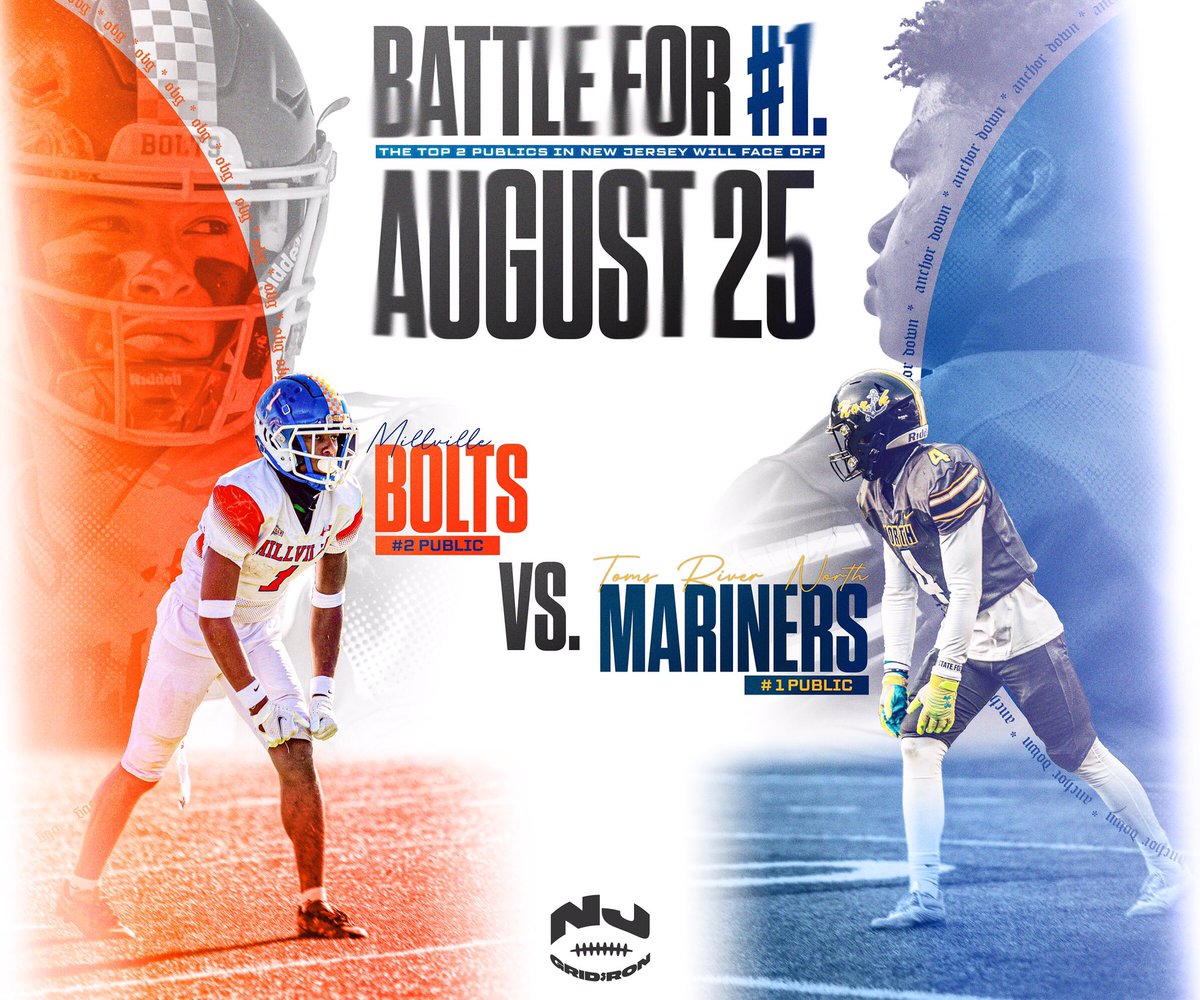 Battle for #1. Tensions are brewing between these two teams. The 2 Top public teams in the state will be battling it out August 25th at Battle at the Beach! Let us know who your predictions!💭👇🏼