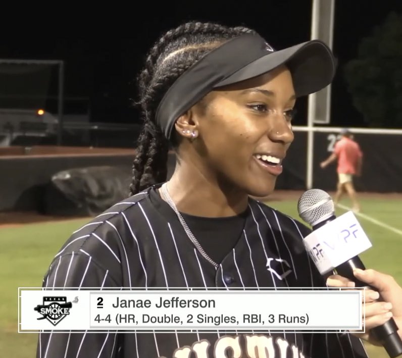 wprofastpitch's tweet image. Janae Jefferson's stat line tonight😳