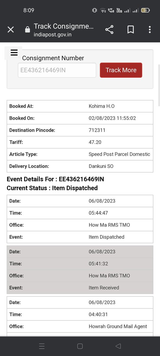 Fresh_TeaLeaf's tweet photo. @IndiaPostOffice @narendramodi @AshwiniVaishnaw @devusinh @MinOfCultureGoI @AmritMahotsav @PIB_India @DDNewslive @airnewsalerts @PMOIndia @mygovindia @IndiaPostOffice  please check it. It's still stuck in transit. Tracking id EE436216469IN . https://t.co/KJ0NjVZxLE