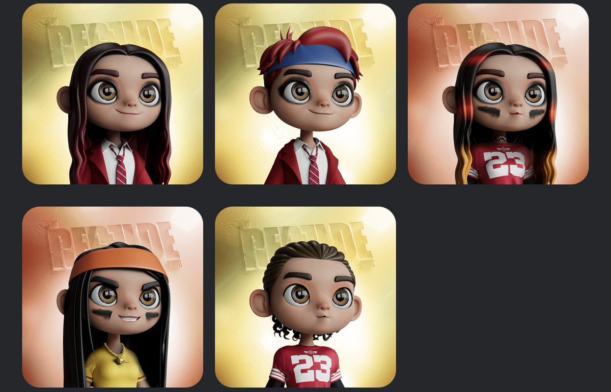 meus filhos nfts 🥹🫶🫶🫶
ps.: vou trocar uma roberta por uma mia/anahi pra ter um personagem de cada e completar meu 5 of a kind ouro ✨