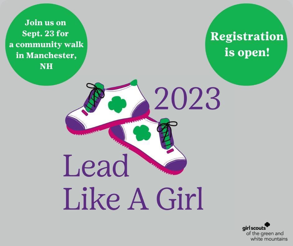 Don't miss out on the Lead Like A Girl community walk! 📆Join us on September 23 at West High School in Manchester, NH. Register now and be part of a day filled with empowerment and giving back, you might even get a free shirt. For more information>>> bit.ly/LeadLikeaGirl