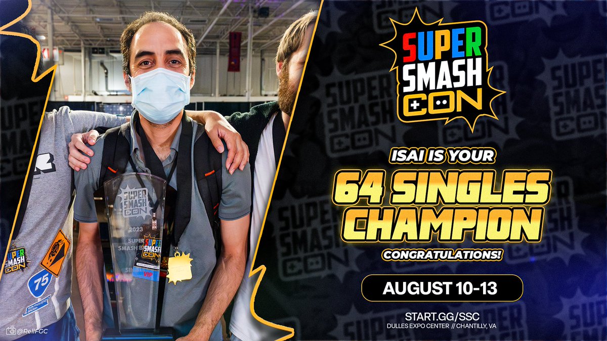 SuperSmashCon's tweet image. Congratulations to your Super Smash Bros. Champion, Isai!

#SSC2023