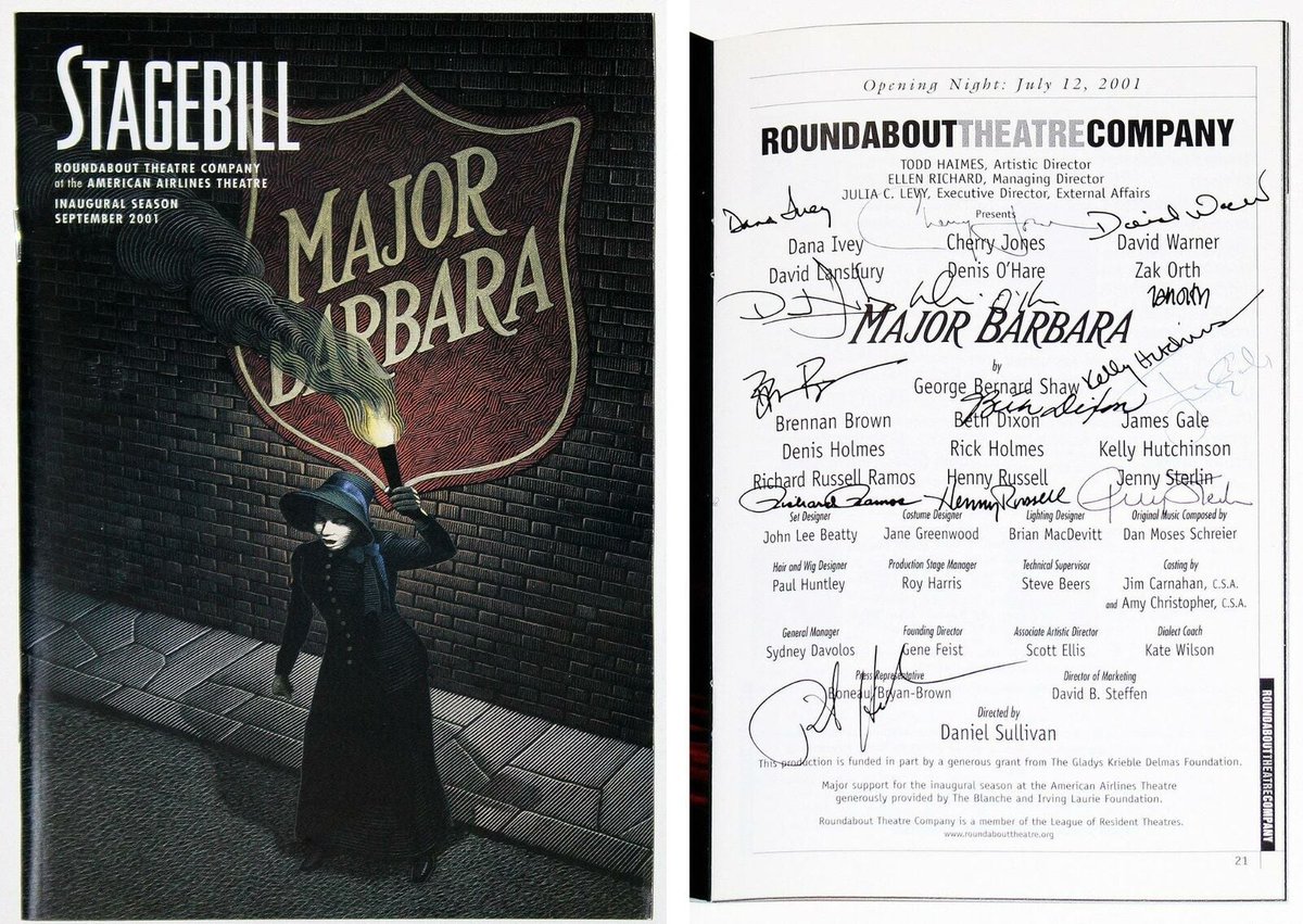 staytoonedfolks's tweet photo. Happy birthday to @hekasia! πβ€οΈ
#MajorBarbara @playbill signed for @BCEFA by Ivey, David Lansbury, Cherry Jones, @denisohare, David Warner, Zak Orth, Beth Dixon, James Gale, @TheBrennanBrown, Rick Holmes & Richard Russell Ramos, is from our collection.
#DanaIvey #BroadwayCares https://t.co/iybVzgd7m6