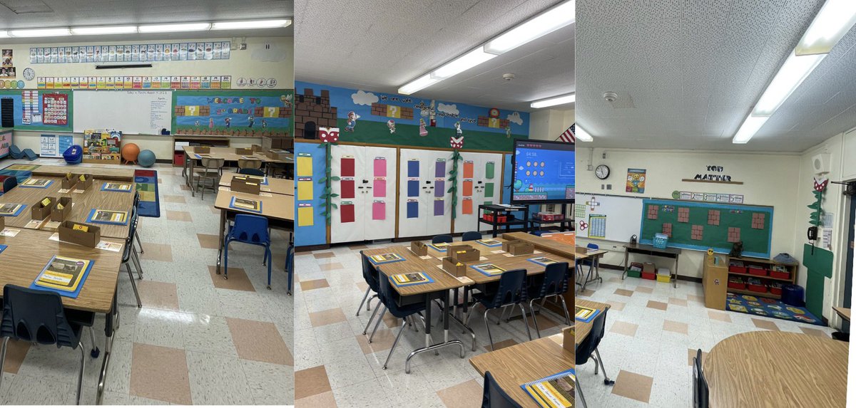 Thank goodness my class no longer looks like the first picture below. Many hours went into creating an inviting space. Truly a #workofheart 🫶🏼. Hoping any #teacherfairies are out there and bless my class with some much needed lanyards amazon.com/hz/wishlist/ls… #clearthelist