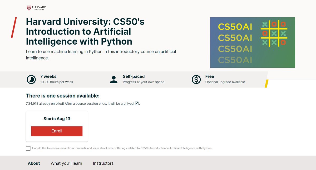 python_spaces's tweet image. Introduction on Artificial Intelligence with Python by Harvard University!

100% FREE course!

Course link 🧵👇
