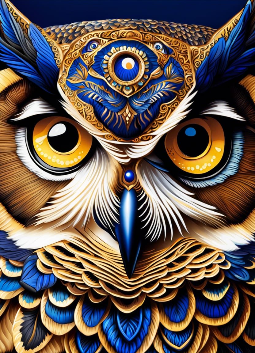 OhioAschwar's tweet photo. "majestic great horned owl" - made with @NightCafeStudio 

https://t.co/d4VPexL6CW

#aiart #nightcafe #digitalart #sdxl09 #ncdailychallenge https://t.co/ovsPpMgx9z