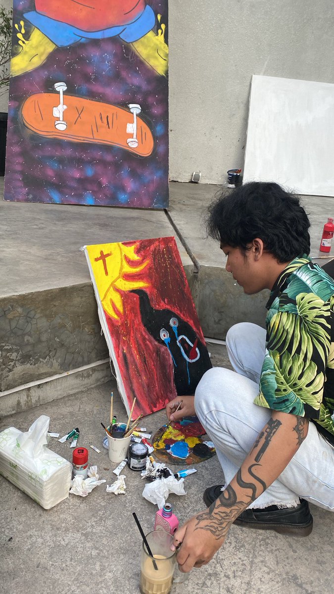 Yo9hurt666's tweet image. paint my pain &amp;lt;\3